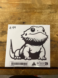 Bearded Dragon (black & white)