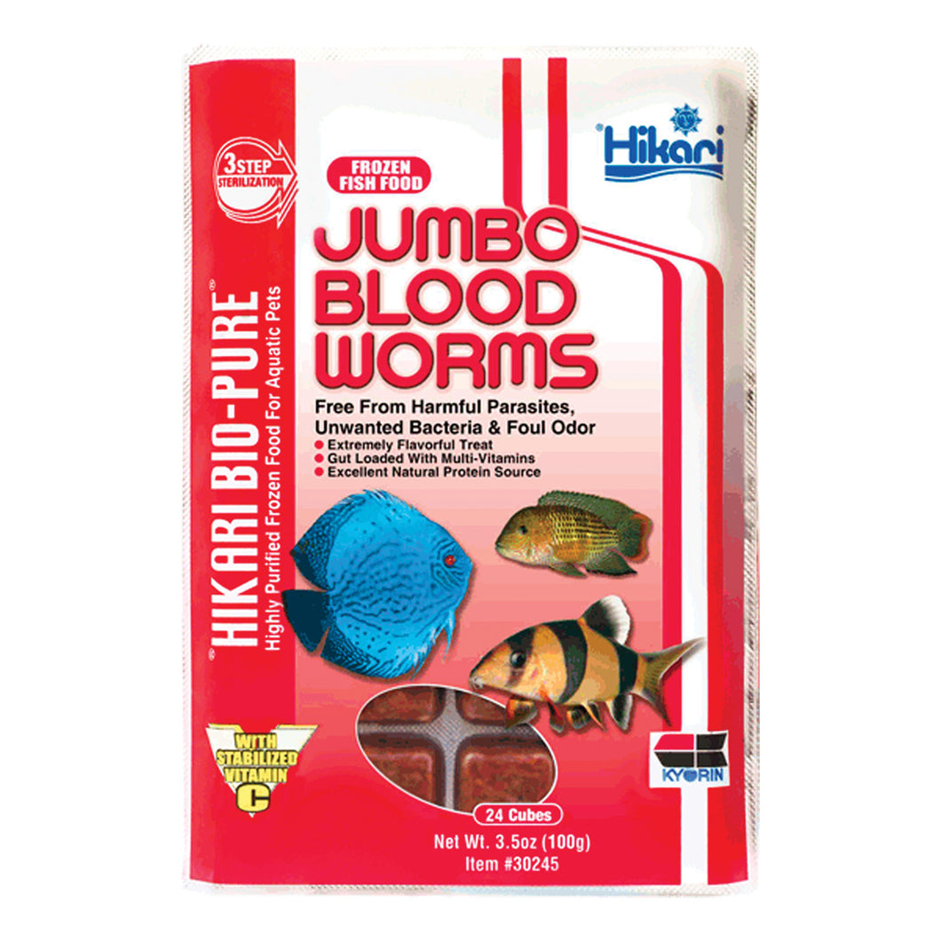 Hikari Bio Pure Frozen Jumbo Bloodworms Cube - In Store Only