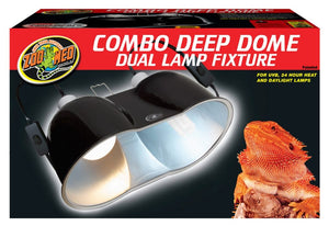 ZOO MED Combo Deep Dome Dual Lamp Fixture